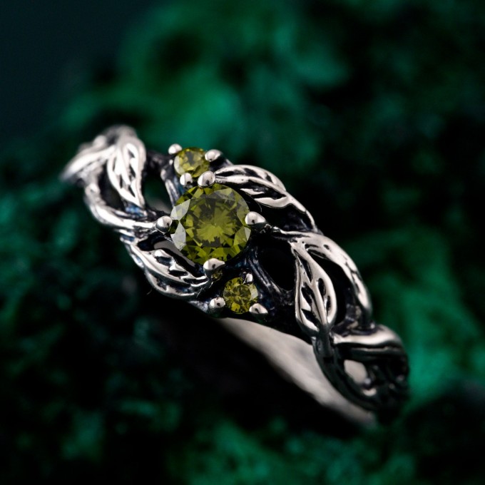 Nature's Finest Silver Leaf Elegance Ring