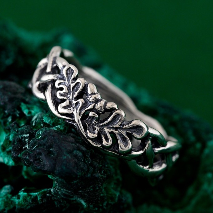 Silver Branch Ring: Nature-Inspired Harmony Band for Her & Him