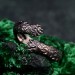 Gothic Silver Ring with Intricate Feather Motif