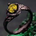 Twisted Woodland Wedding Band – One-of-a-Kind Twig Engagement Ring: Nature-Inspired Women's Branch Bridal Ring