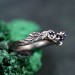 Minimalist Chevron Twig and Leaf Ring & Forest Branch Wedding Band