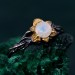 Moonstone Blossom Twig Ring & Enchanted Forest Moonstone Ring