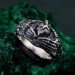 Gothic Claddagh Sterling Silver Ring - Irish Traditional Promise Ring