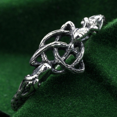 Celtic Dragon: Silver Ring, Silver Celtic Dragon, Ring with Celtic Dragon, Celtic Dragon Ring, Symbolic Dragon Ring