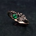 Unusual Silver Engagement Leaf Ring – Dainty Branch and Leaf Design, Forest-Themed Elvish Nature Bridal Ring for Women