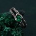 Gothic Noir Silver Band - Shadowed Elegance Nightfall Ring