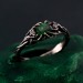 Emerald Elegant Leafy Wedding Band – Luxury Tree-Inspired Design, Exquisite and Unique Wedding Ring