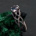 Gothic London Blue Topaz Engagement Ring - Enchanted Forest Wedding Ring