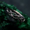 Silver Twisted Branch Ring - Elegant Braided Ring for Men & Women
