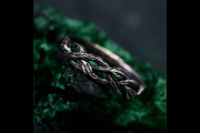 Silver Twisted Branch Ring, Nature-Inspired Wedding Band, Botanical Jewelry, Elegant Braided Ring for Men & Women, Fantasy Forest Jewelry