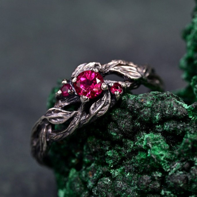 Nature's Finest Silver Leaf Elegance Ring