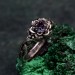 Twilight Lotus: Gothic Alexandrite Ring