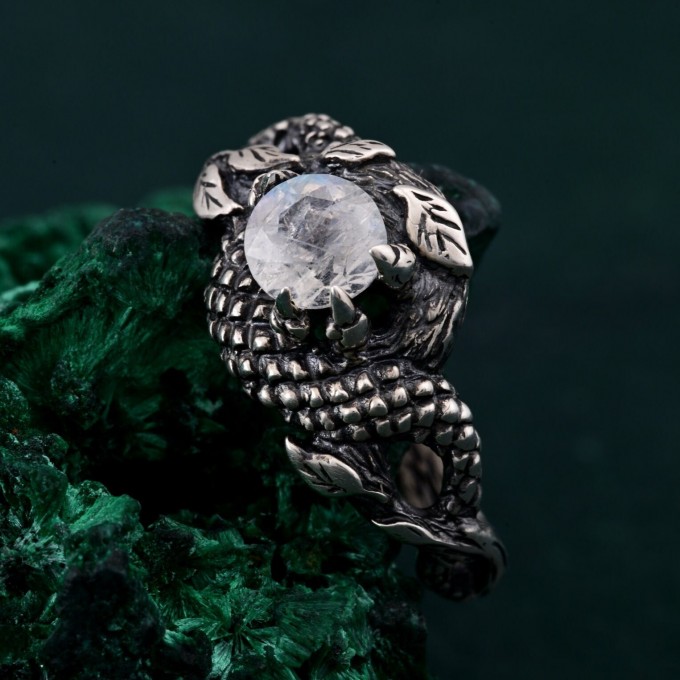 Scale of the Dragon Ring: Mythical Silver Armor Design
