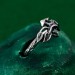 Unisex Gothic Wedding Ring – Witchy Statement Ring, Silver Geometric Design, Unique Gothic Jewelry for All Genders