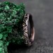 Nature-Inspired Silver Branch Ring with Three-Stone Peridot