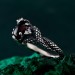 Thorn Snake Ring – Goth Serpent Design, Silver Dragon Scale Jewelry, Fantasy Serpents of the Thorns Style Accessory