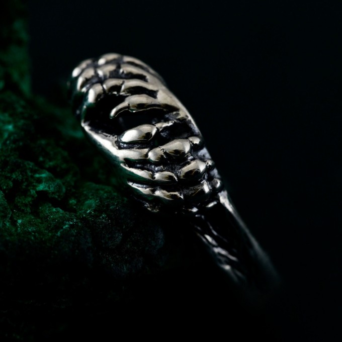 Handcrafted Lion's Paw Sterling Silver Ring – Artisan Animal Jewelry for Men and Women