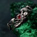 Woodland Fairycore Silver Eternity Ring – Men's Leafy Vine Engagement Band, Braided Tree Branch Silver Ring, Leaf Design Band