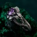 Heart of the Dragon: Gothic Amethyst Ring