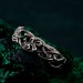 Emerald Oak Leaf Silver Ring