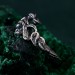 Topaz Enchantment Gothic Ring – Mystical Unisex Wedding Band, Witchy Statement Topaz Ring, Unique Gothic Gemstone Jewel