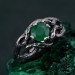 Whispers of the Forest: Gothic Emerald Ring