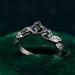 Emerald Engagement Band – Wooden Wedding Branch, Forest Wedding Ring, Branch of Love, Wooden Harmony Wedding Band