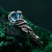 Sterling Silver Fantasy Wedding Ring with Nature Inspired Motif – Nature's Embrace Ring, Enchanted Forest Engagement Ring