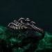 Stunning Unique Silver Ring - Unisex Gothic Wedding Band with Mushrooms