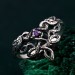 Silver Tree Bark Wedding Band: Vintage Ethereal Woodland Theme Ring