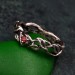 Woodland Fairycore Silver Eternity Ring – Men's Leafy Vine Engagement Band, Braided Tree Branch Silver Ring, Leaf Design Band