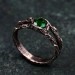 Shadowed Elegance Ring: Gothic Noir Silver Band