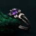 Triple Moon Goddess Ring – Floral Moon Ring, Silver Moon Trio, Celestial Silver Moon Ring, Crescent Goddess Ring, Engagement Ring