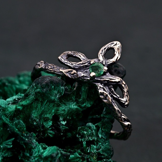 Fairy Theme Tiny Branch Ring: Enchanted Dryad Design