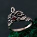 Enchanted Forest Ring - Braided Silver Band for Fantasy Engagement