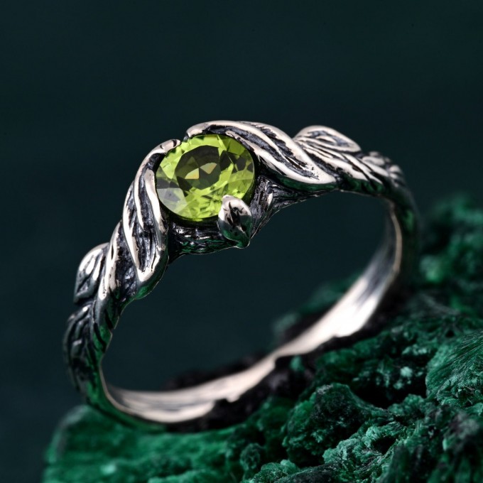 Gothic Elegance Engagement Ring - Nature's Embrace and Woodland Promise Ring