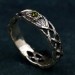 Eye of Enchantment: Gothic Silver Ring with Vibrant Peridot