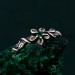 Emerald Blossom Silver Ring with Nature Motif