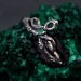 Emerald Woodland Knot Ring – Enchanted Forest Wedding Band, Delicate Twig Emerald Tiara Ring, Cottagecore Eternity Band