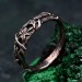 Elegant Silver Leaf Ring – Unique Botanical Wedding Band, Handcrafted Nature Jewelry
