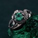 Majestic Ring Dragon Scale - Serpentine Elegance in Silver Armor