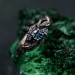 Whispering Leaves: Gothic Blue Topaz Ring