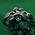 Unisex Gothic Wedding Ring – Witchy Statement Ring, Silver Geometric Design, Unique Gothic Jewelry for All Genders