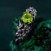 Floral Radiance: Gothic Peridot Ring