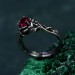 Flame of the Lotus: Gothic Ruby Ring