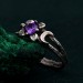 Moonlit Blossom: Gothic Amethyst Ring