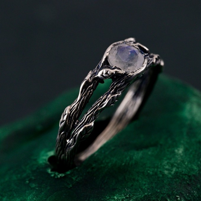 Silver Branch Band: Woodland-Inspired Sylvan Silver Wrap Ring