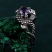 Twilight Dragon: Gothic Sapphire Dragon Ring