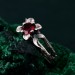 Mystic Ruby Lunar Ring - Triple Moon Goddess Silver Engagement Ring