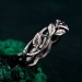 Dainty Garnet Twig Silver Ring – Petite Adorned Branch and Leaf Design